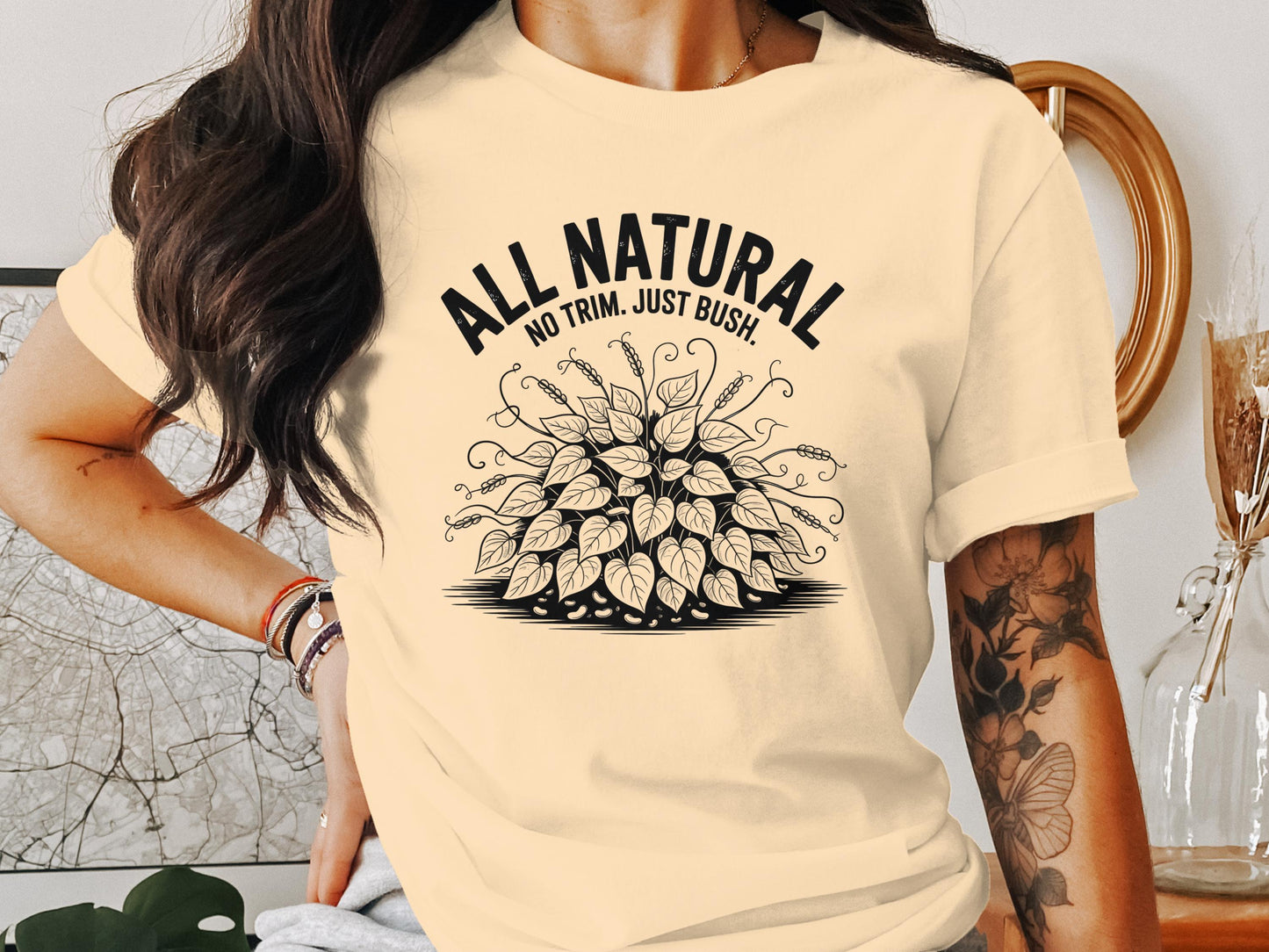 All Natural No Trim Just Bush Unique Graphic T-Shirt Product