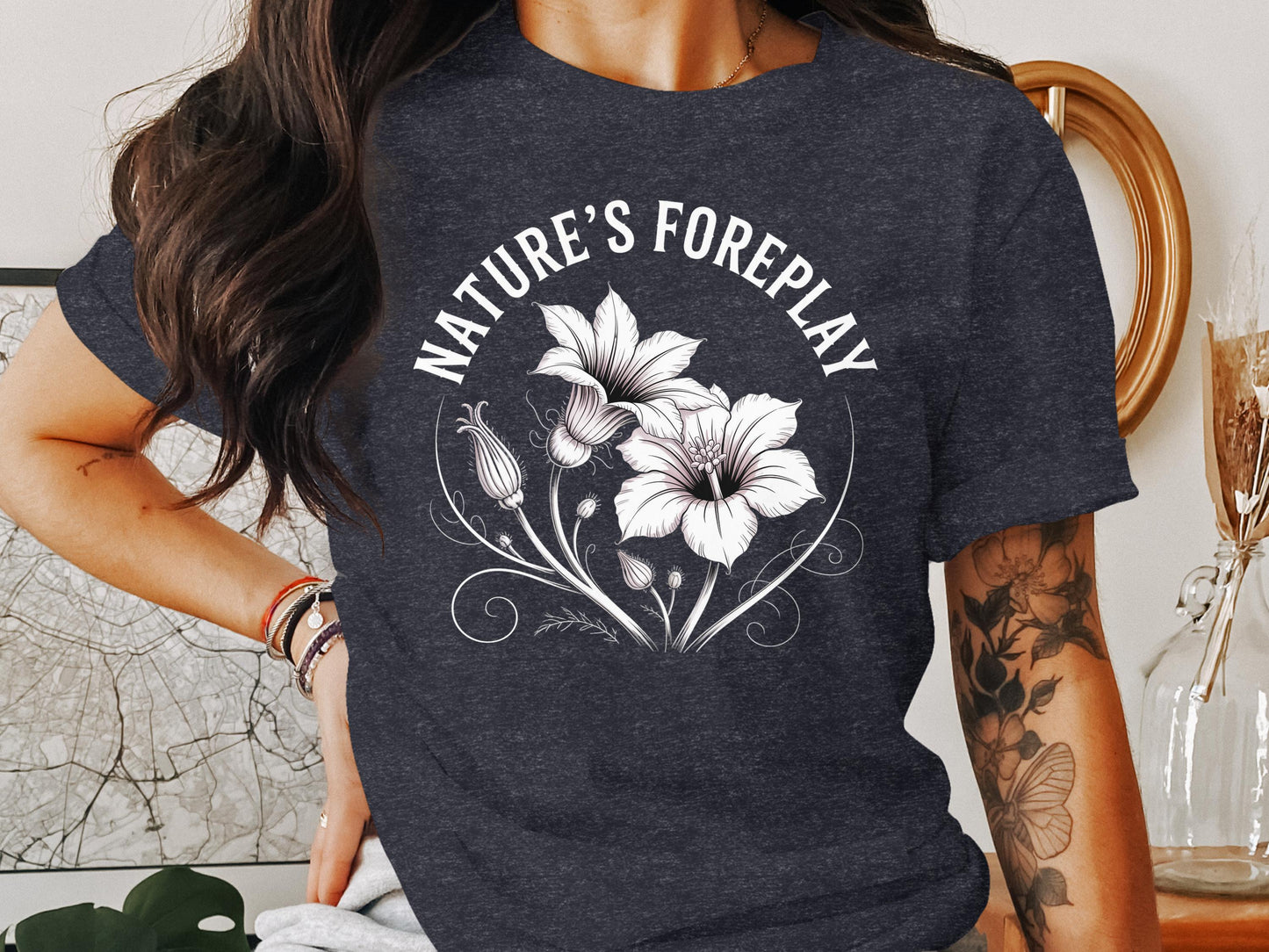 Nature's Foreplay Custom Graphic Tee Shirt product