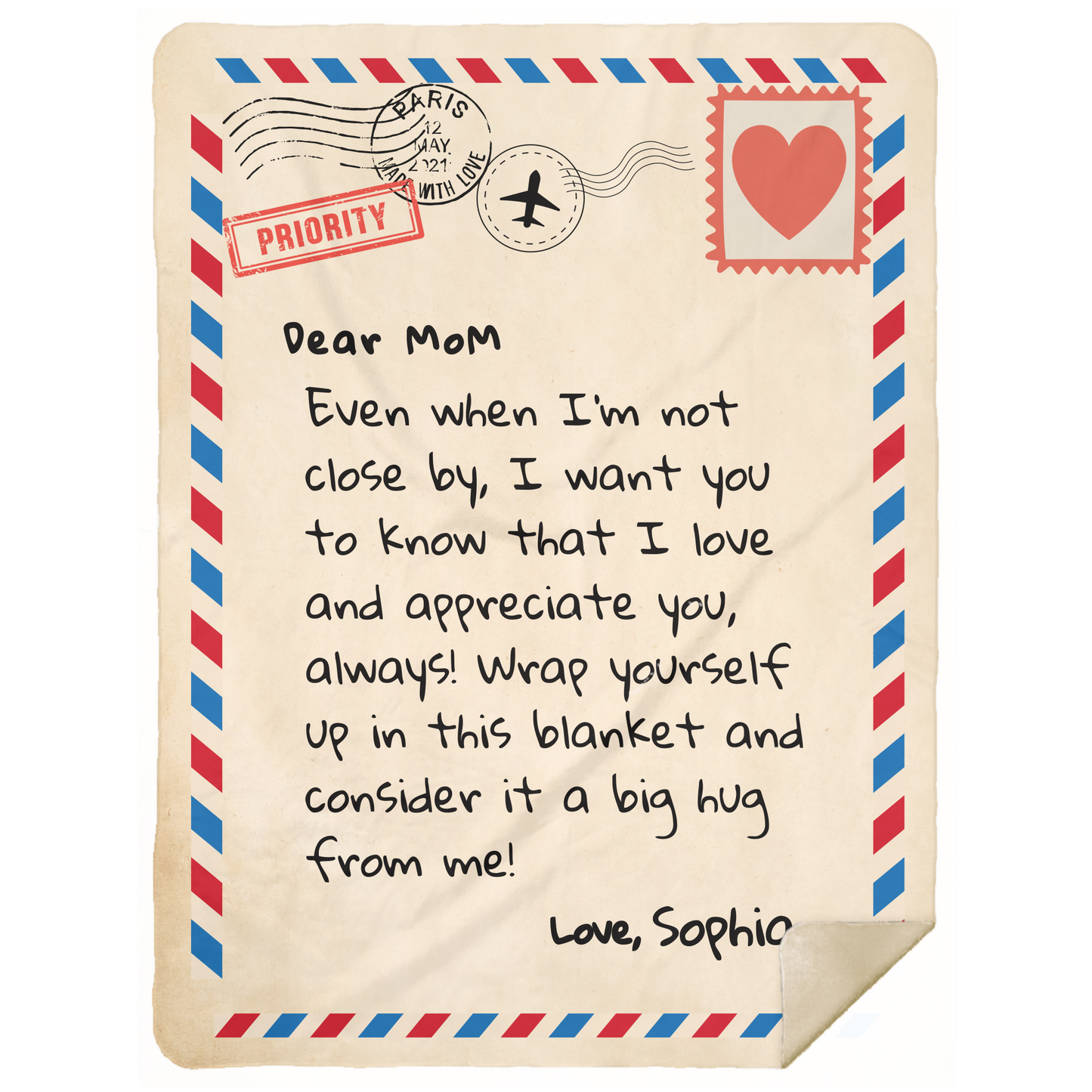 Dear Mom Personalized Blanket | Mother's Day | Birthday | Gift