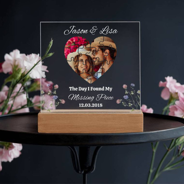 Personalized Acrylic Plaque | The Day I Found My Missing Piece | Gift | Wedding | Anniversary |