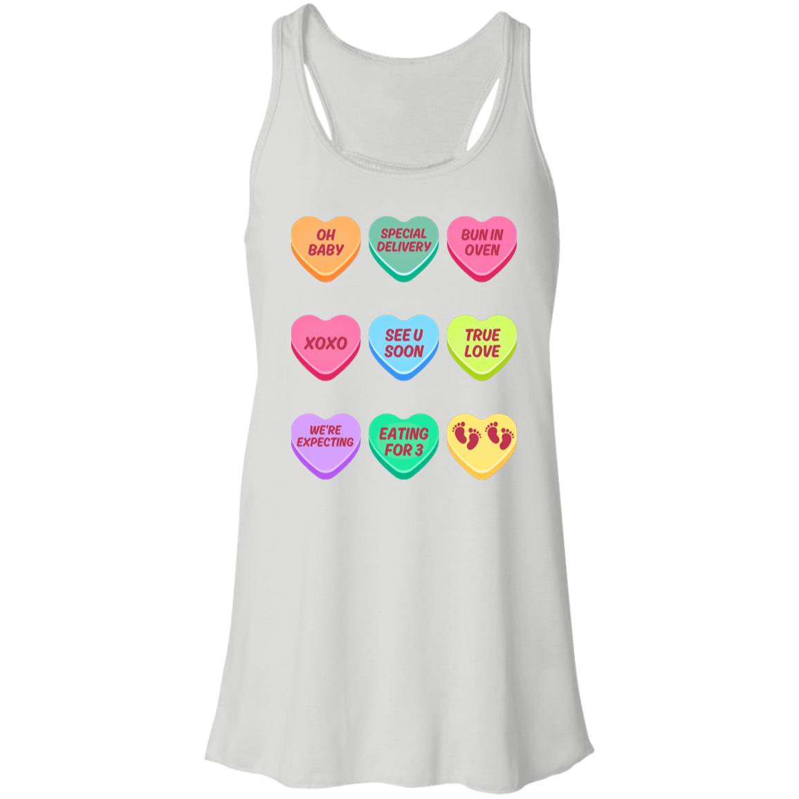 Mother-To-Be Valentine's Racer Back Tank Top | I'm Eating for 2 | I'm Eating for 3 | Valentine's Candy