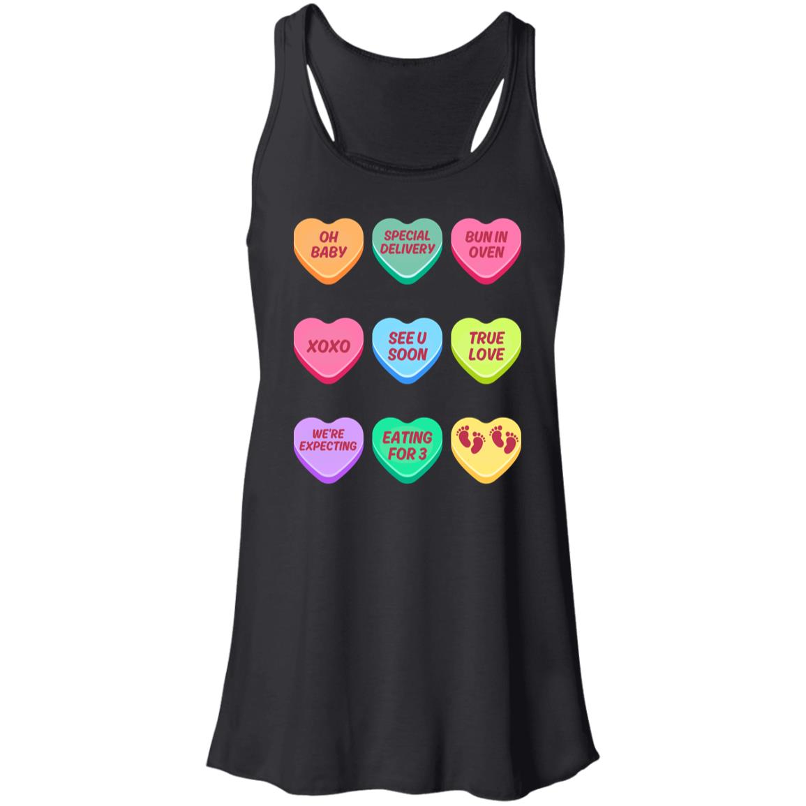 Mother-To-Be Valentine's Racer Back Tank Top | I'm Eating for 2 | I'm Eating for 3 | Valentine's Candy