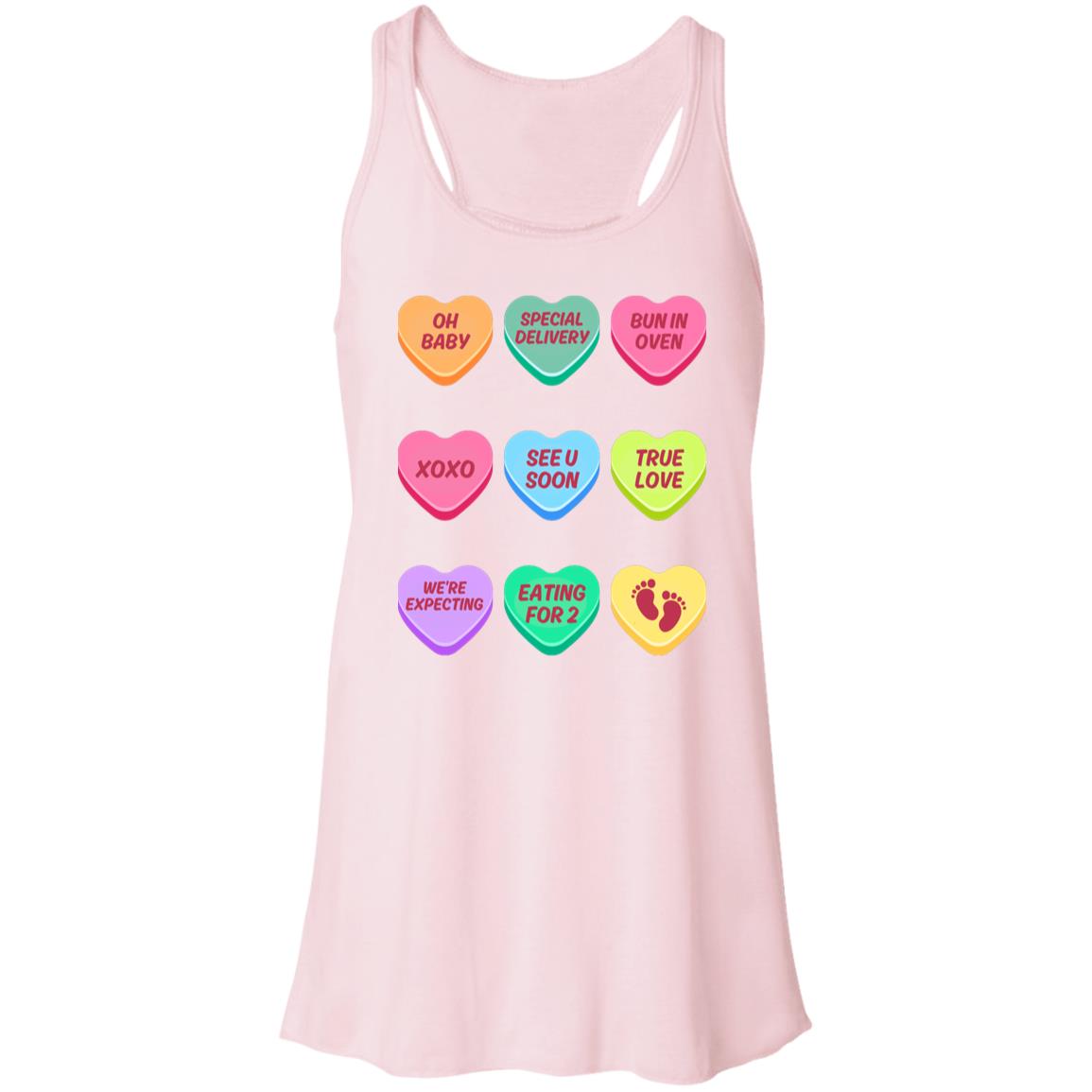 Mother-To-Be Valentine's Racer Back Tank Top | I'm Eating for 2 | I'm Eating for 3 | Valentine's Candy