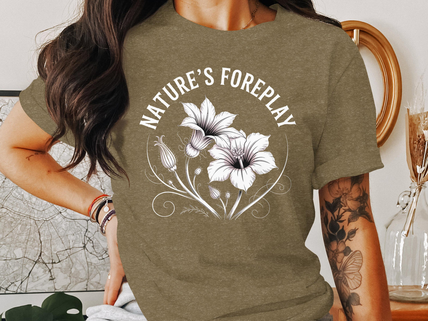 Nature's Foreplay Floral Graphic T-Shirt product type