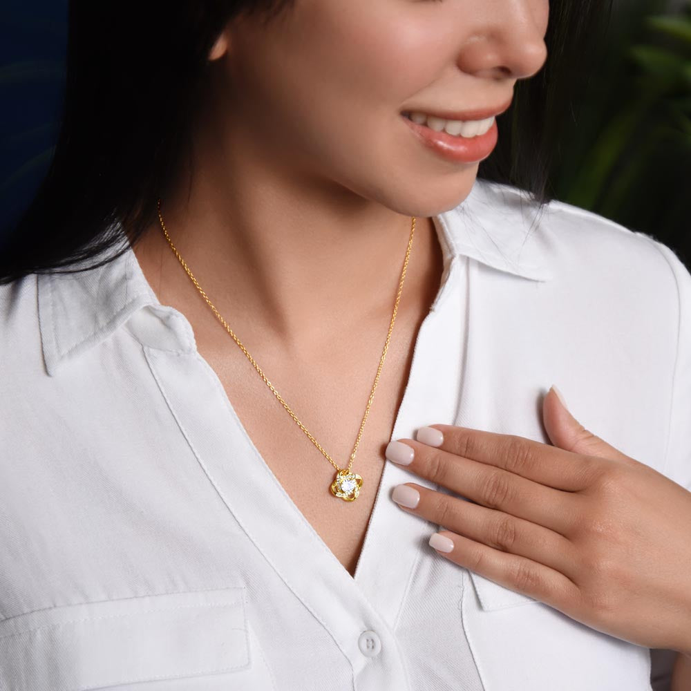 To My Boyfriend's Mom | Heartfelt Love Knot Necklace Gift | THANK YOU FOR SHARING YOUR SON