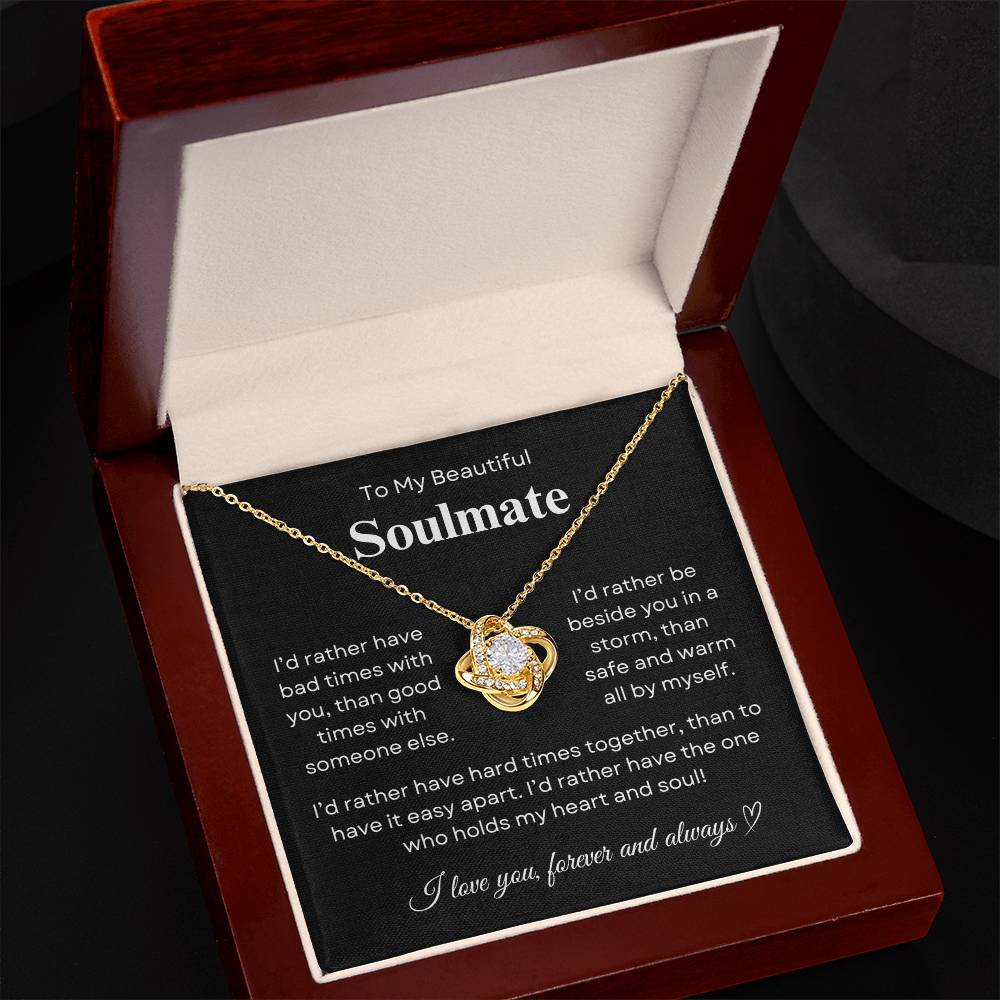 My Soulmate Necklace : Love Knot Pendant