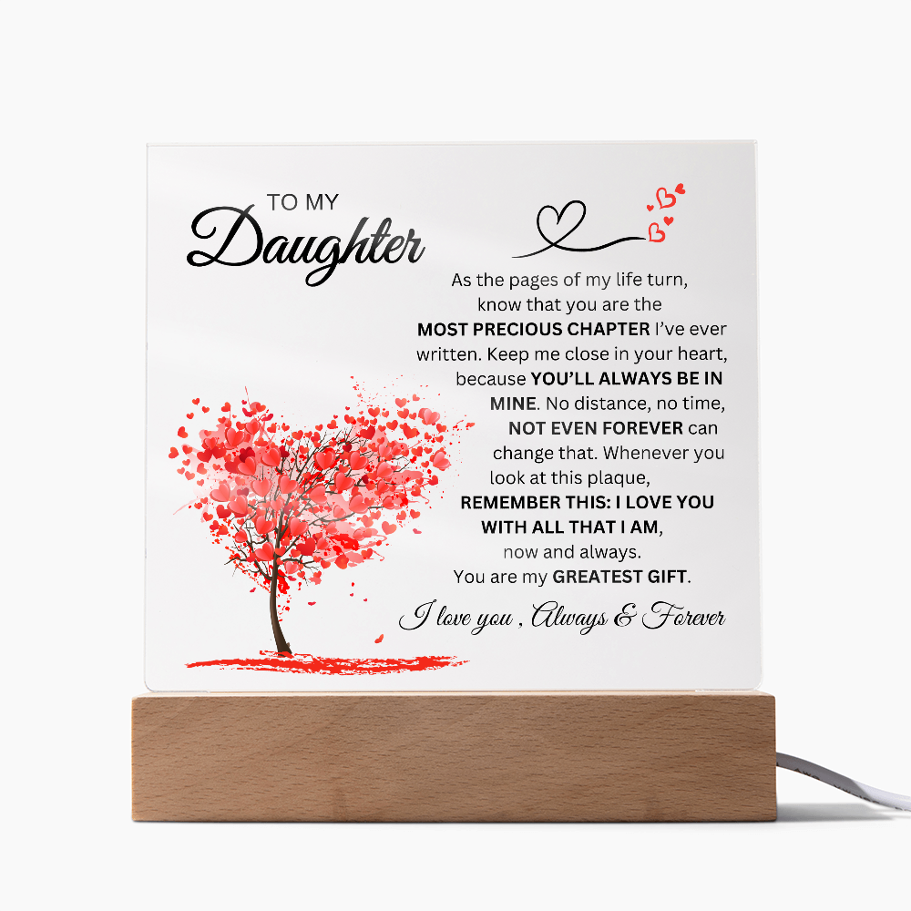 To My Daughter | Most Precious Chapter (B) | Acrylic Plaque