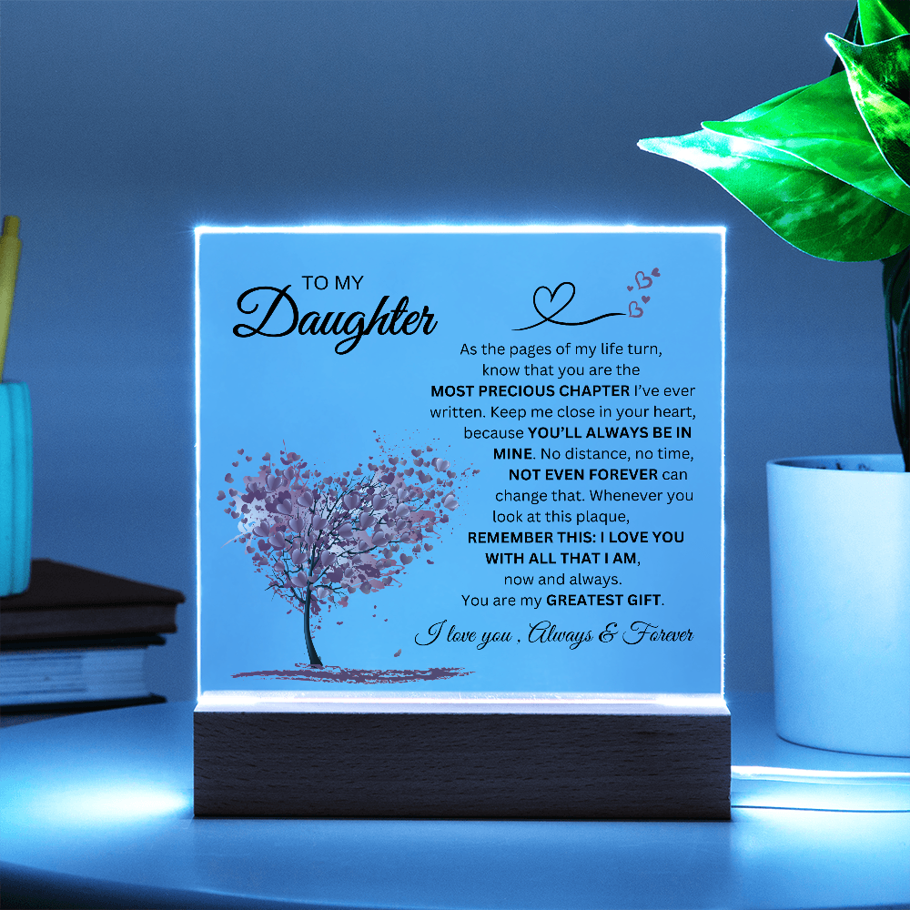 To My Daughter | Most Precious Chapter (B) | Acrylic Plaque