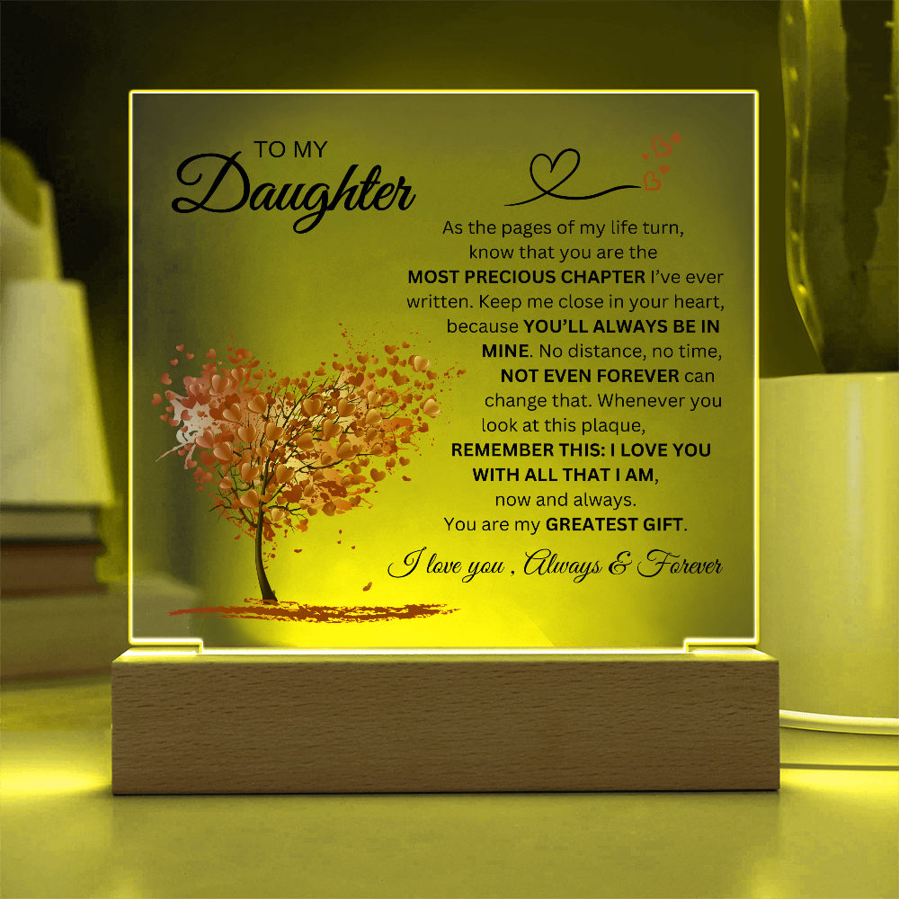 To My Daughter | Most Precious Chapter (B) | Acrylic Plaque