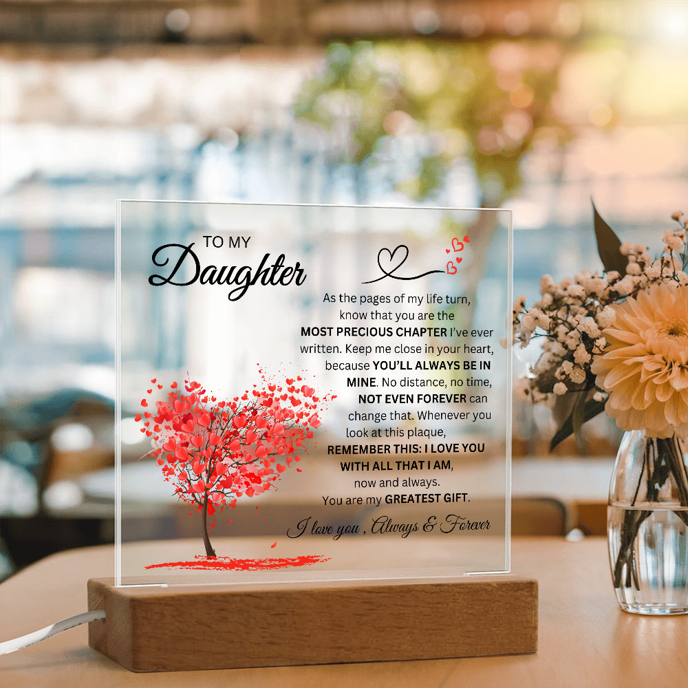 To My Daughter | Most Precious Chapter (B) | Acrylic Plaque