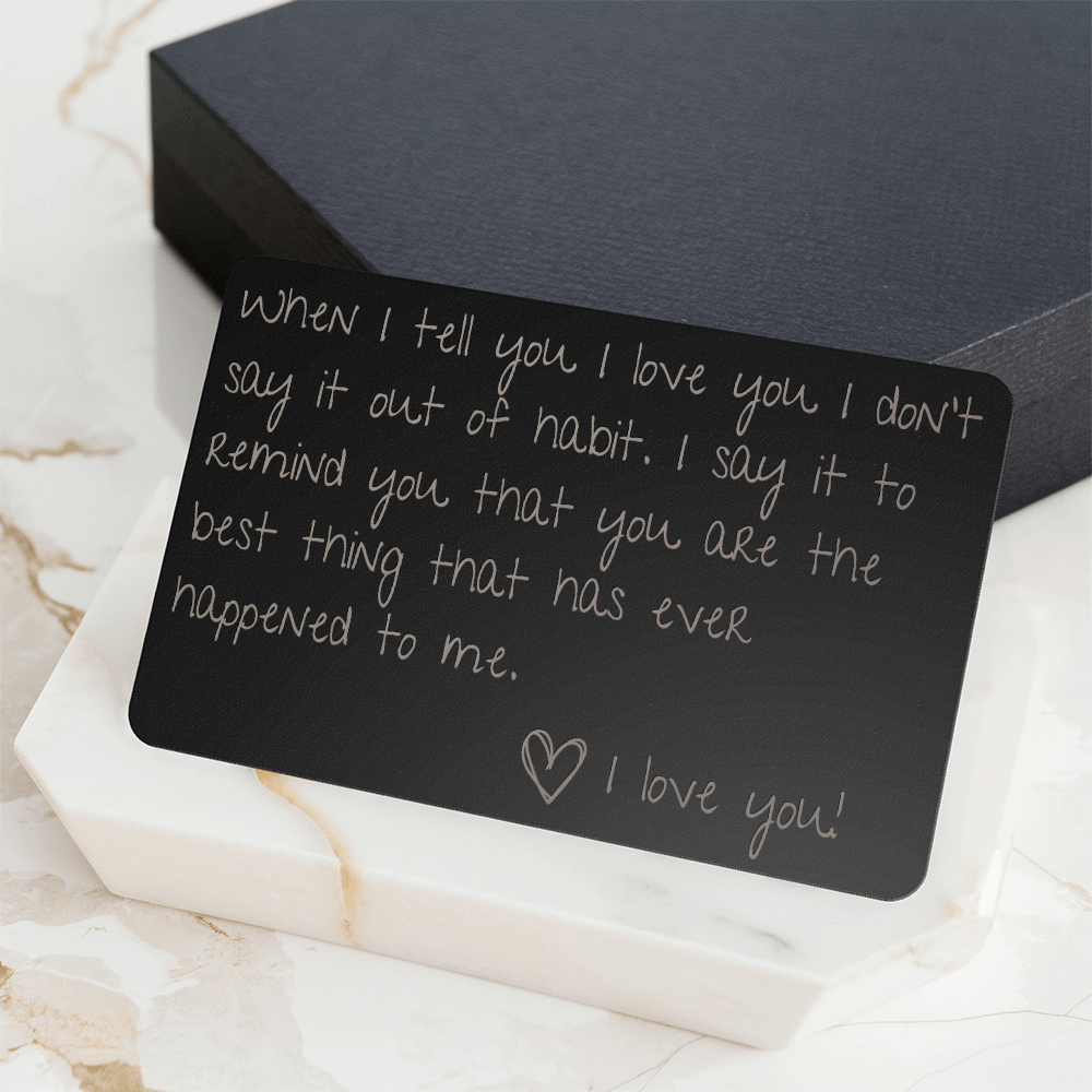 When I Tell You I Love You Metal Wallet Card | Anniversary | Valentine's Day | Birthday | Just Because Gift | Wedding Gift