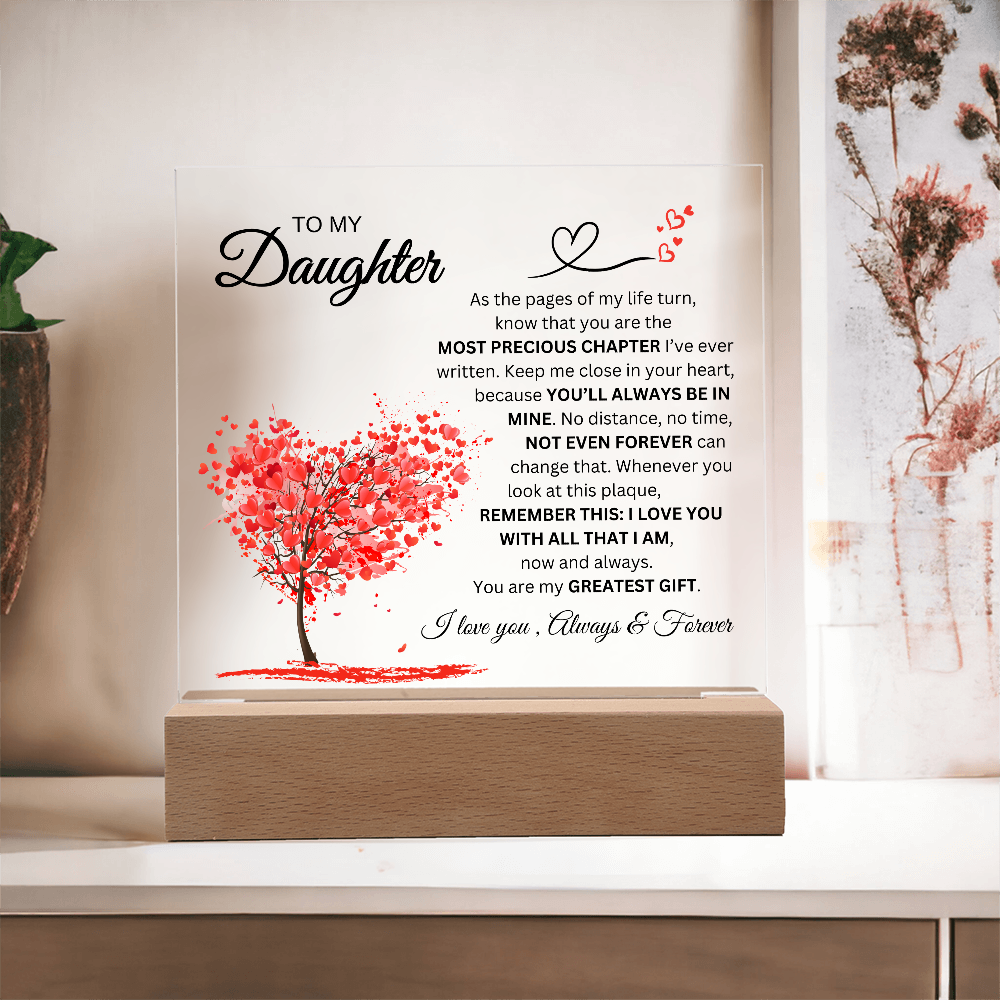To My Daughter | Most Precious Chapter (B) | Acrylic Plaque