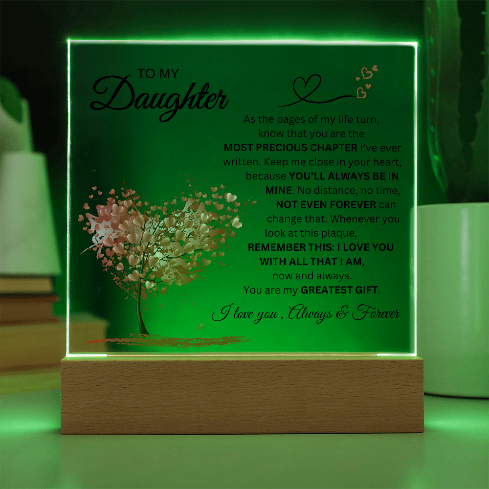 To My Daughter | Most Precious Chapter (B) | Acrylic Plaque
