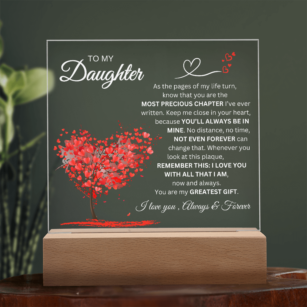To My Daughter | Most Precious Chapter | Acrylic Plaque