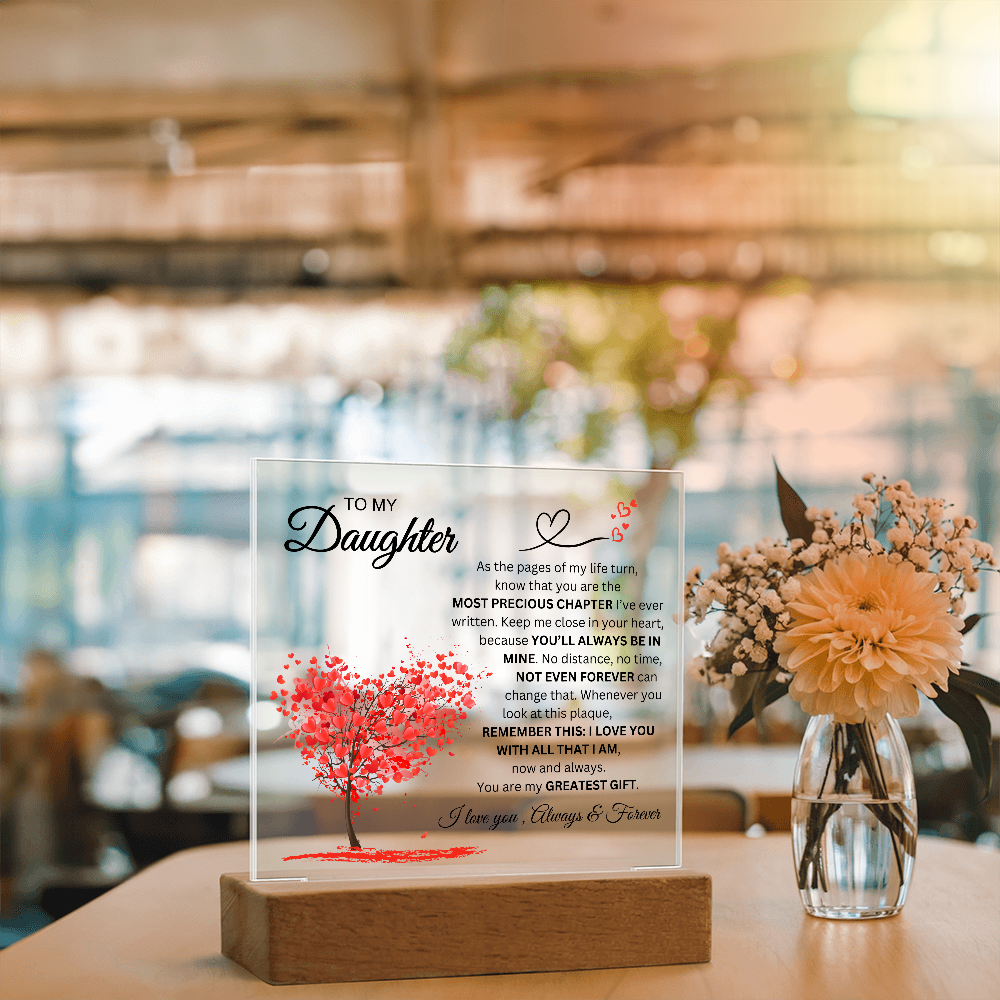To My Daughter | Most Precious Chapter (B) | Acrylic Plaque
