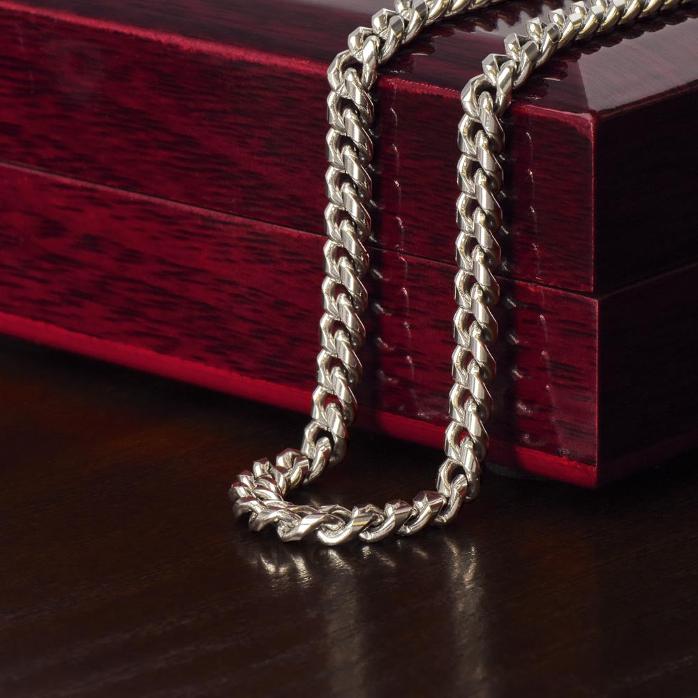 Graduation Cuban Link Chain for Son | Graduation Gift