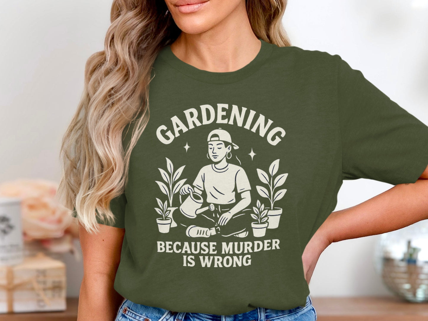 Gardening Because Murder Is Wrong T Shirt product
