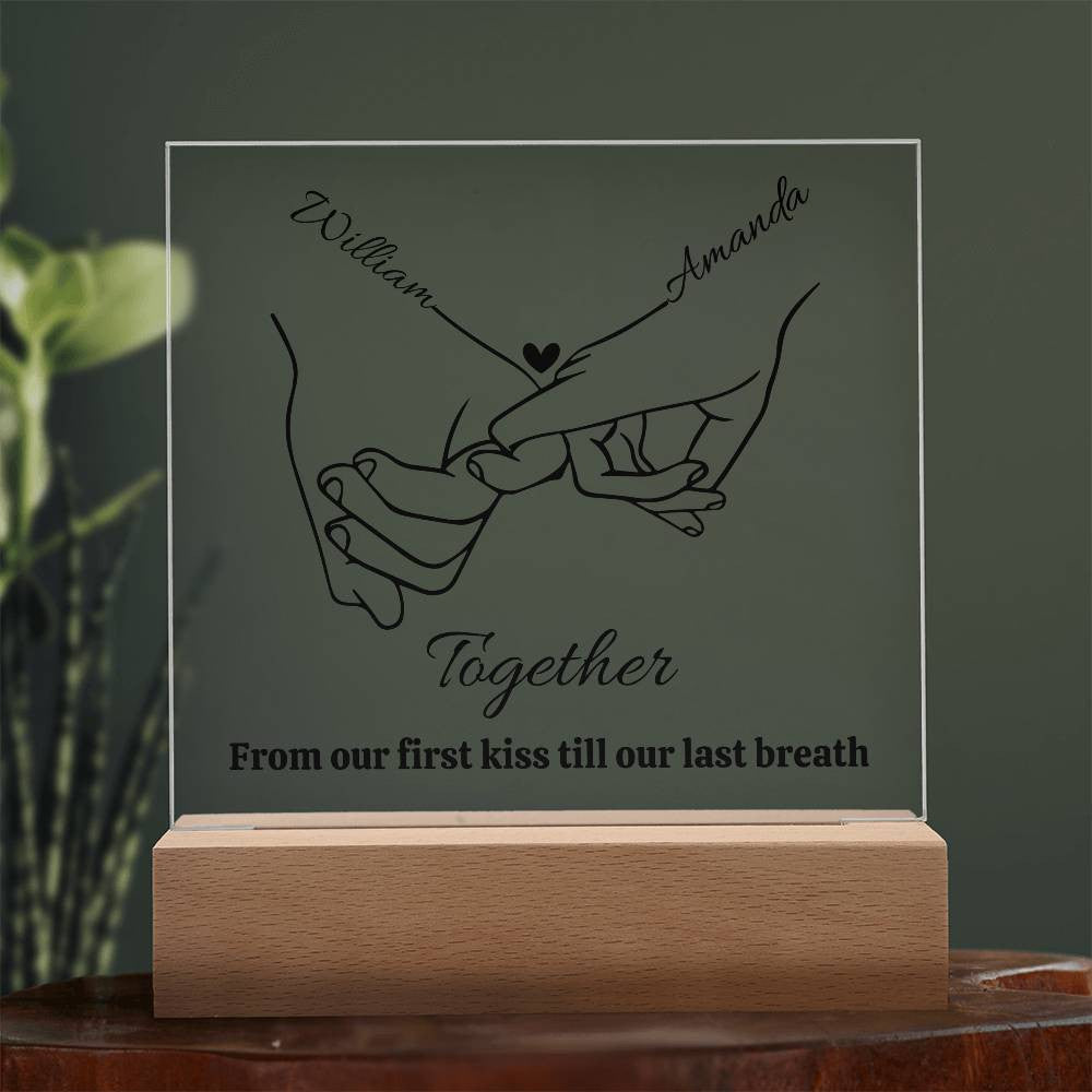 Personalized Couples Hand Acrylic | Romantic Gift | Couples | Gifts with Names