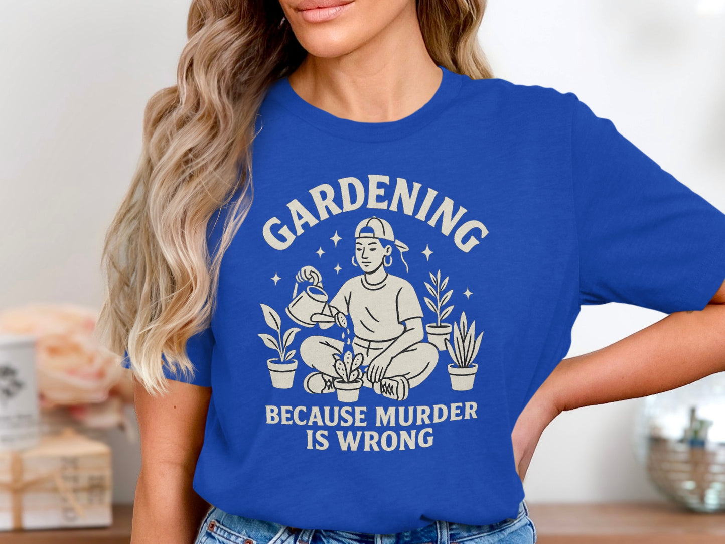 Gardening Because Murder Is Wrong Shirt product