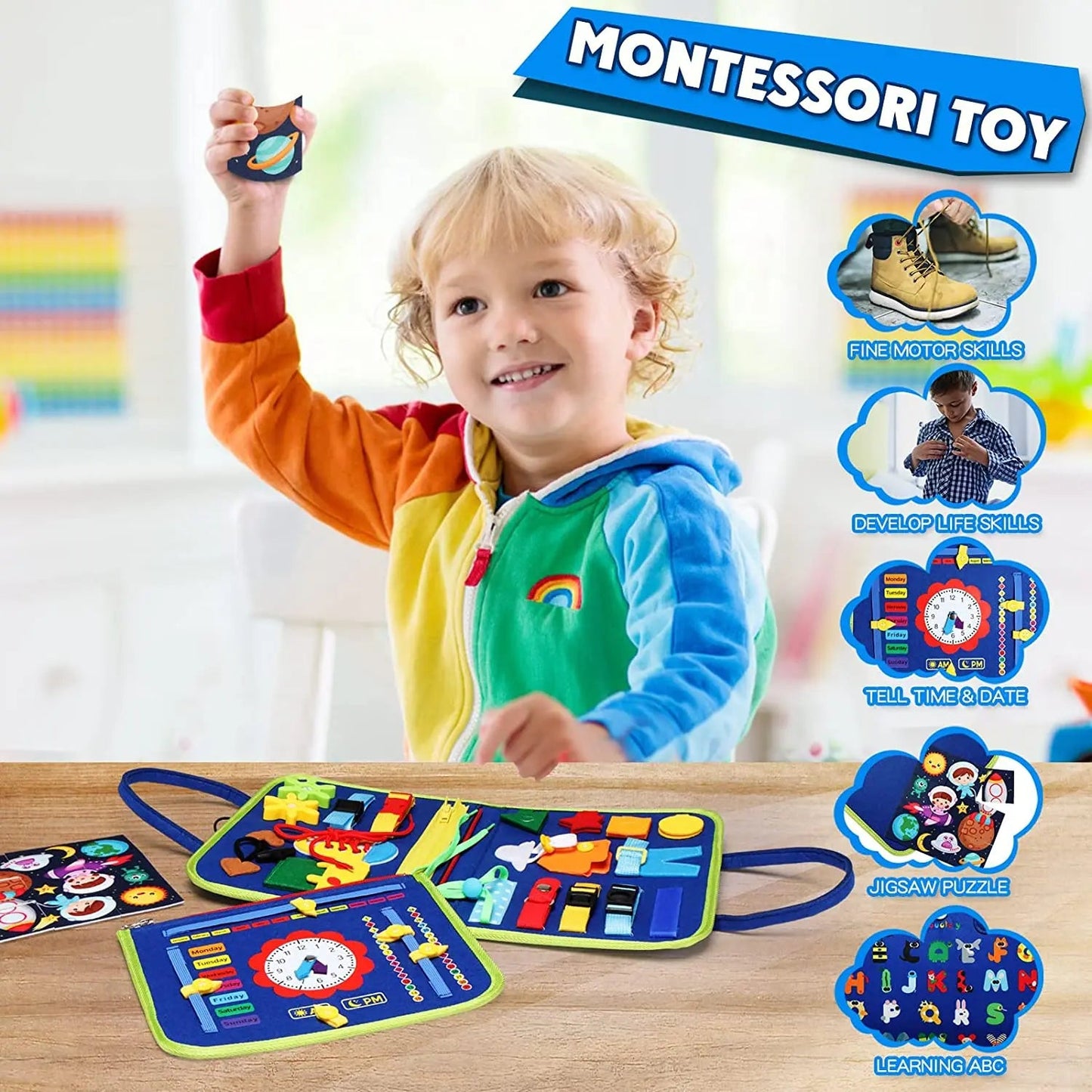 Children's Montessori Activity Board