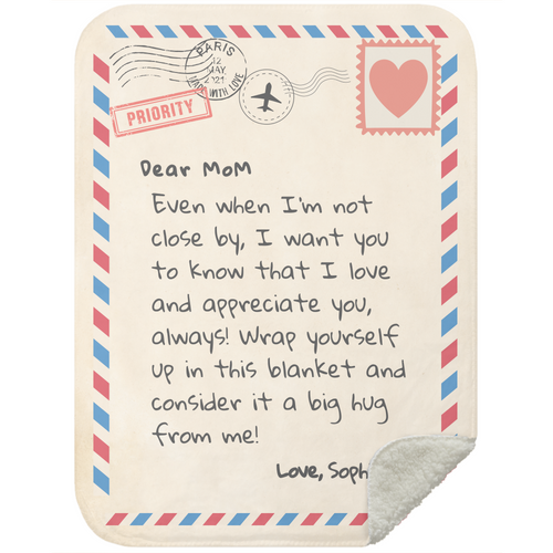 Dear Mom Personalized Blanket | Mother's Day | Birthday | Gift