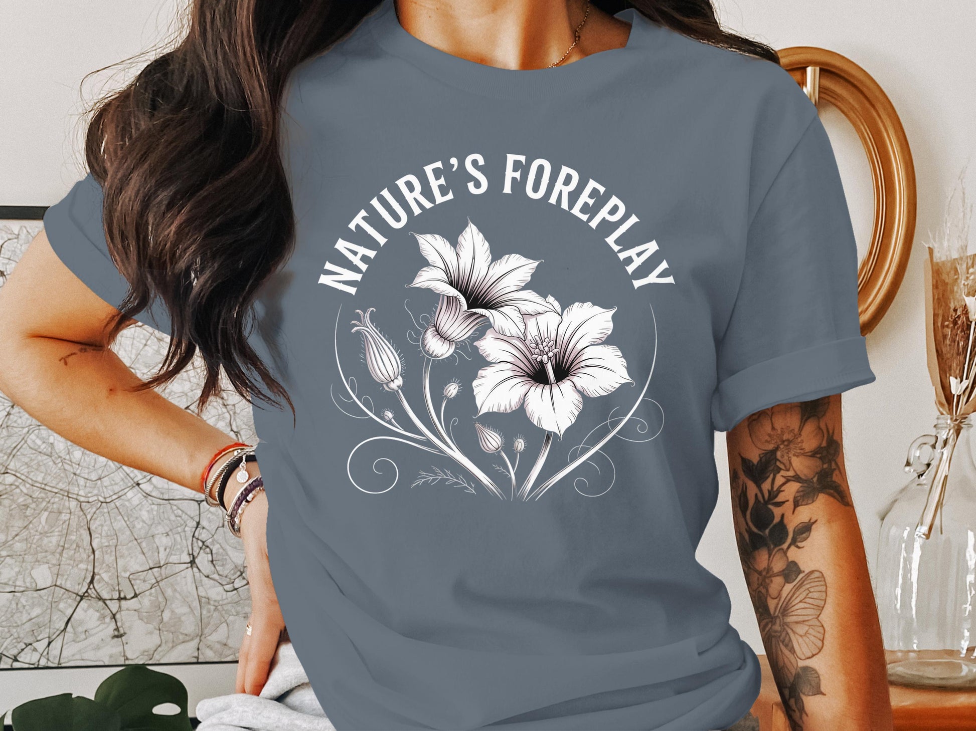 Nature's Foreplay Floral Graphic T-shirt product