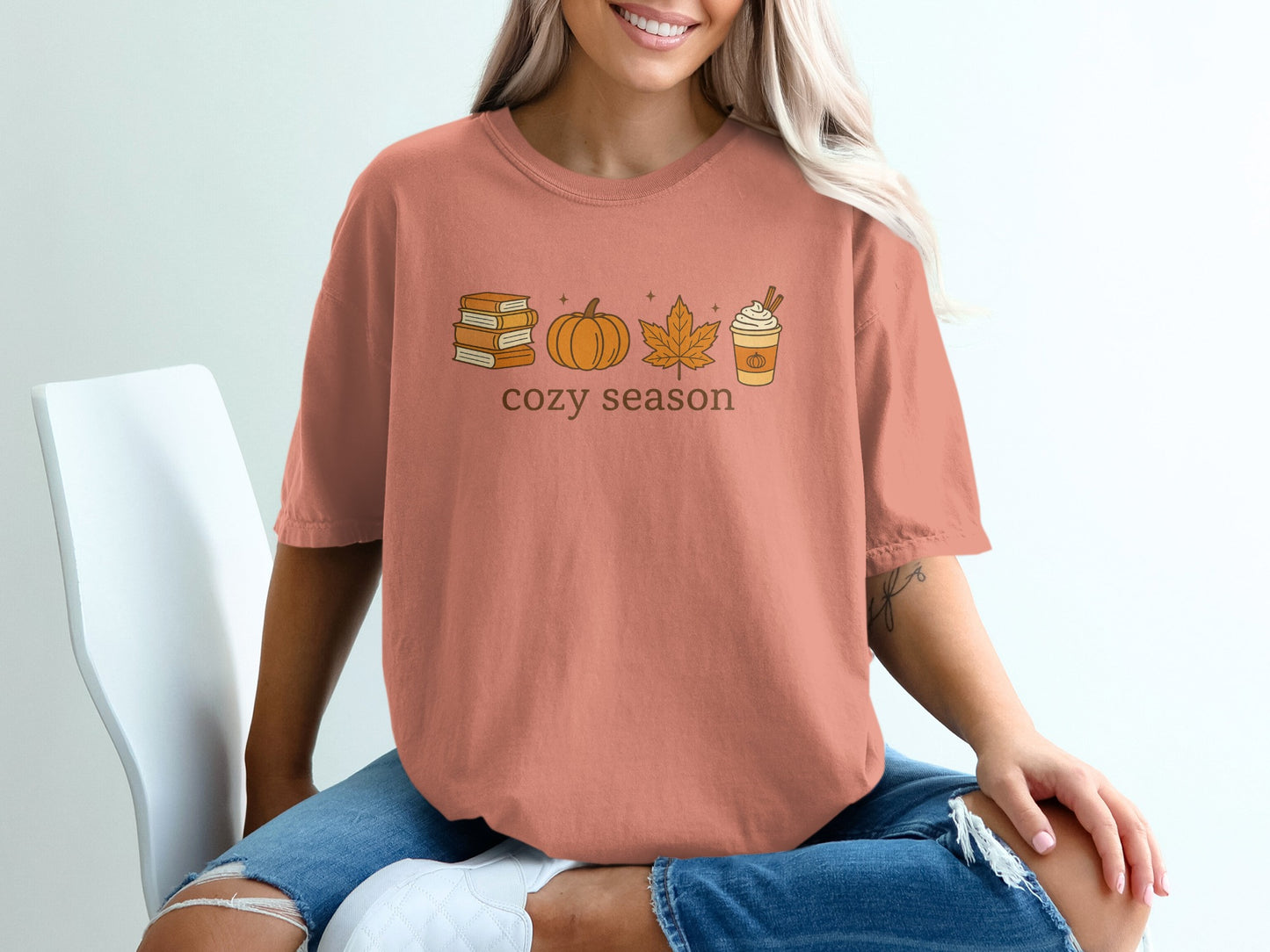 Cozy Season Fall Themed Graphic T-Shirt product type
