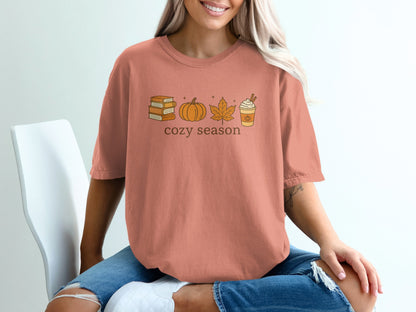 Cozy Season Fall Themed Graphic T-Shirt product type