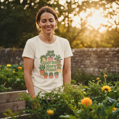Just One More Plant Shirt, Plant Lover Tee, Funny Plant Lady Shirt, Gardening Gift