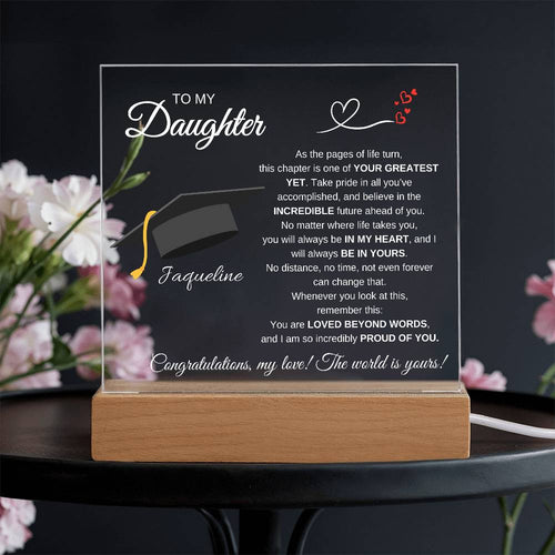 To My Daughter | Acrylic Graduation Plaque