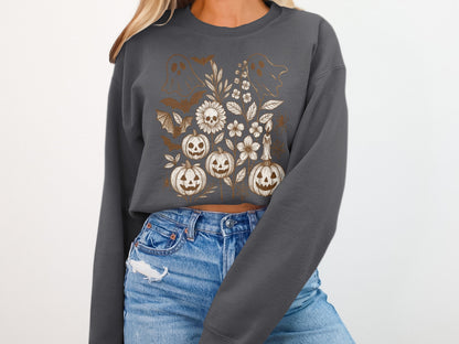 Halloween Pumpkin Ghost Floral Sweater product