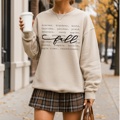 Cozy Fall Crewneck Sweatshirt | Autumn Quote Shirt | Pumpkin Patch Outfit | Thanksgiving Football Bonfire Sweater