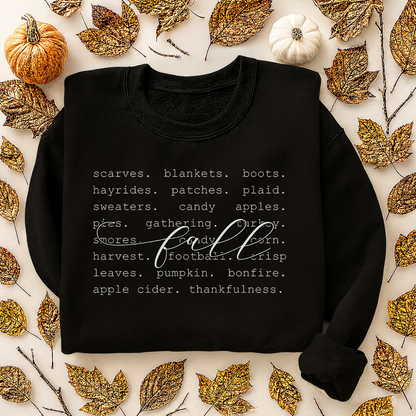 Cozy Fall Crewneck Sweatshirt | Autumn Quote Shirt | Pumpkin Patch Outfit | Thanksgiving Football Bonfire Sweater