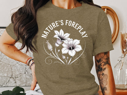 Nature's Foreplay Floral Graphic T-Shirt product type