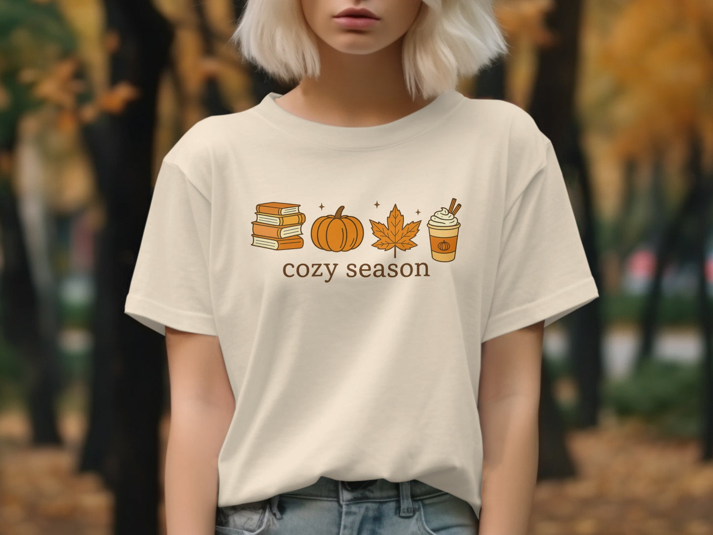 Cozy Season Fall Theme Graphic T-shirt product type