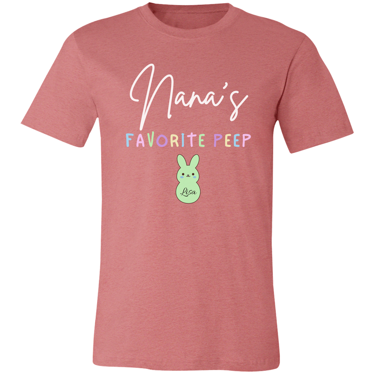 Personalized Nana's Favorite Peeps Shirt – Custom Bunny Easter Shirt with Kids Names – Gift for Nana, Grandma Easter Shirt
