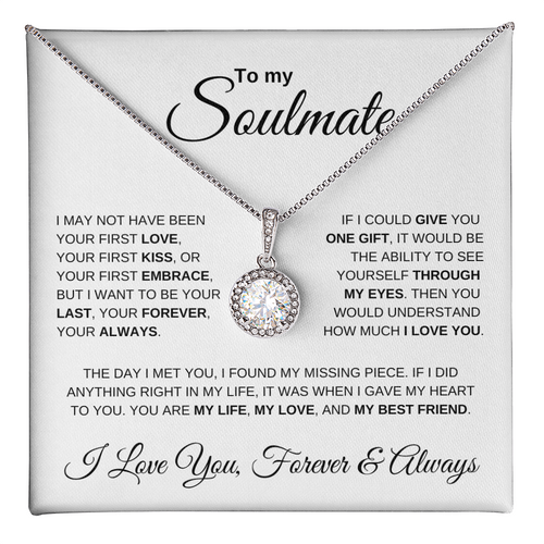 To My Soulmate | My Life My Love My Best Friend | Love Necklace