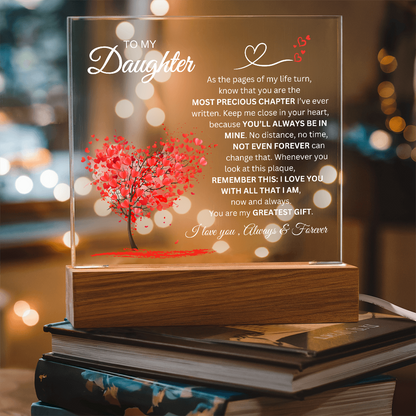 To My Daughter | Most Precious Chapter | Acrylic Plaque