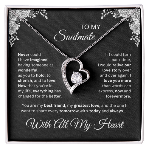To My Soulmate | Forever Love | Heart Necklace