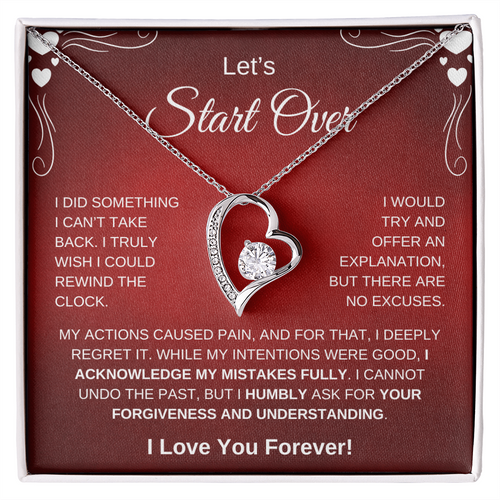 Let's Start Over | Red | Forgiveness Necklace