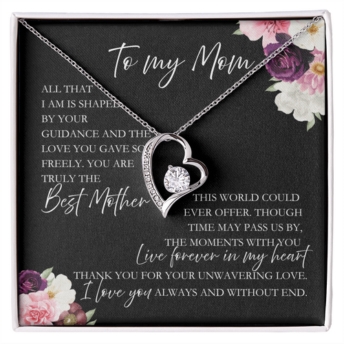 To My Mom Necklace | Heart Necklace | Mother's Day Gift