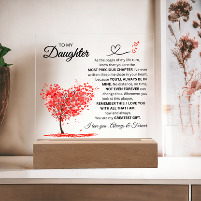 To My Daughter | Most Precious Chapter (B) | Acrylic Plaque