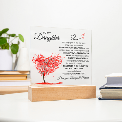 To My Daughter | Most Precious Chapter (B) | Acrylic Plaque