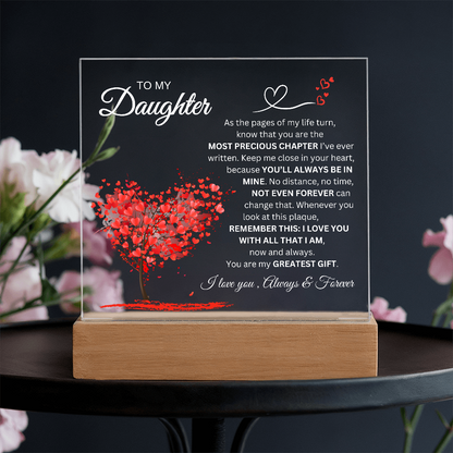 To My Daughter | Most Precious Chapter | Acrylic Plaque