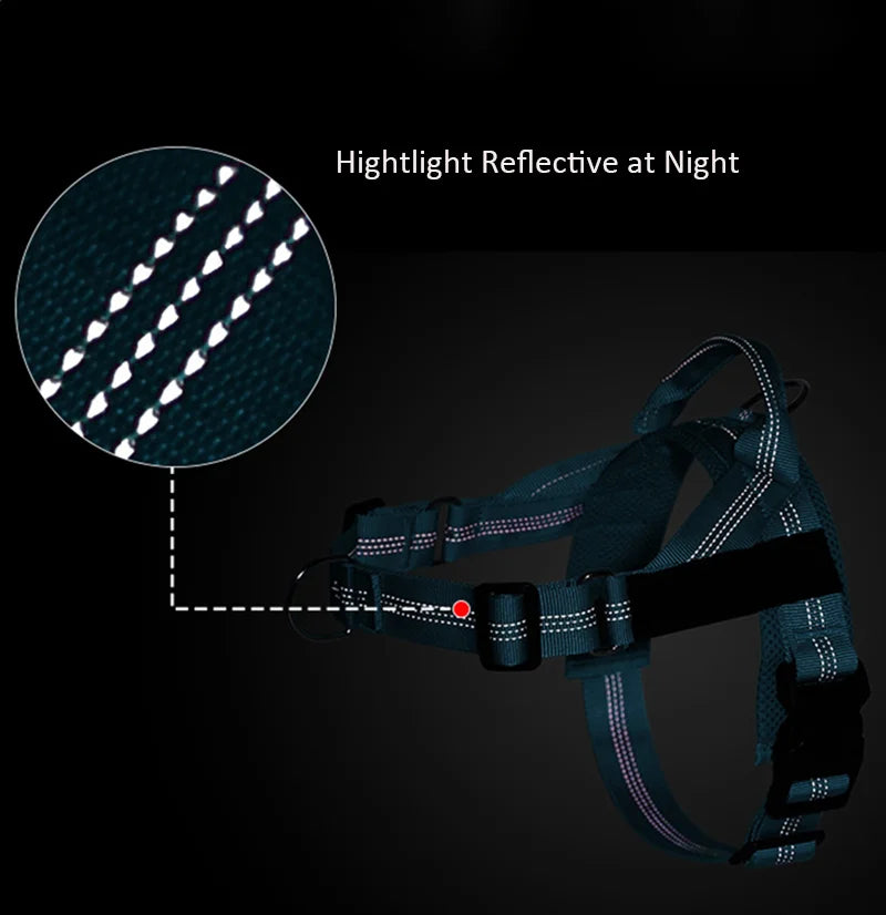 Personalized Reflective Dog Harness - Stop Pulling in Just a Few Walks