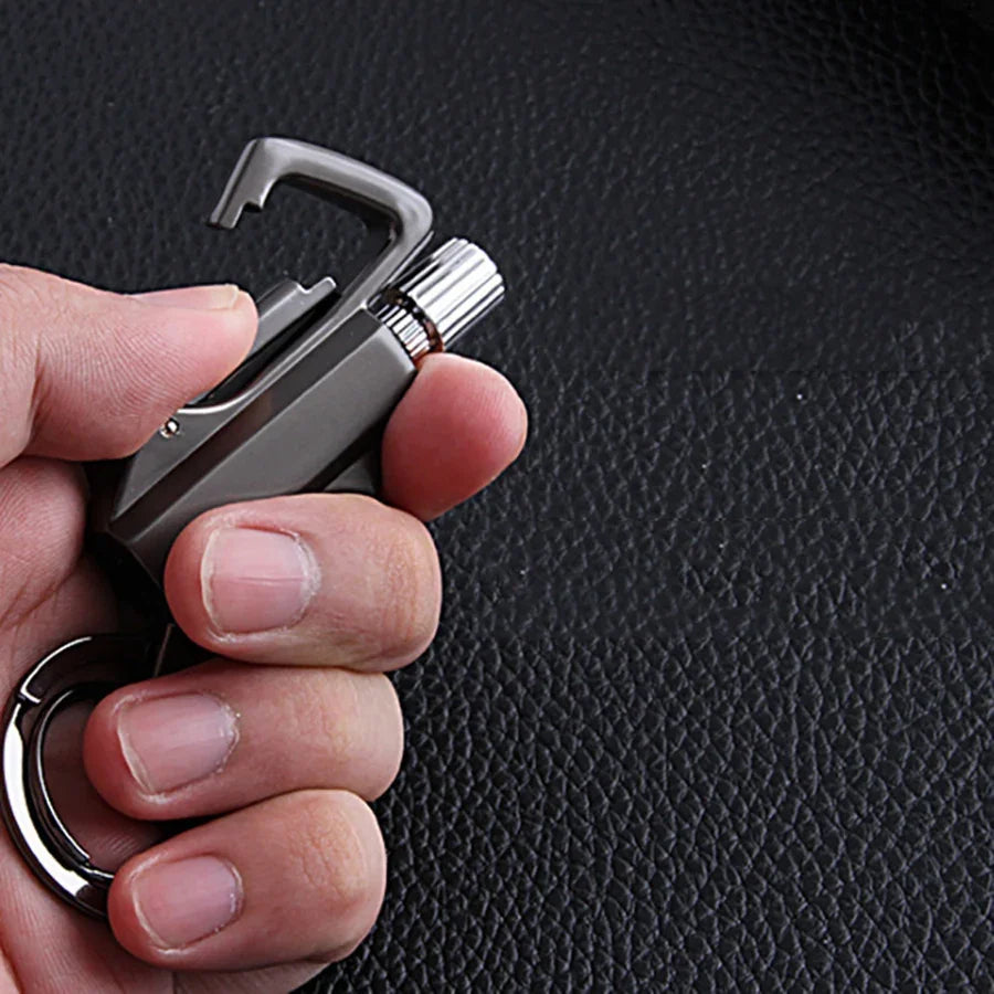 Dual Pocket Survival Flame Multi-Tool Keychain