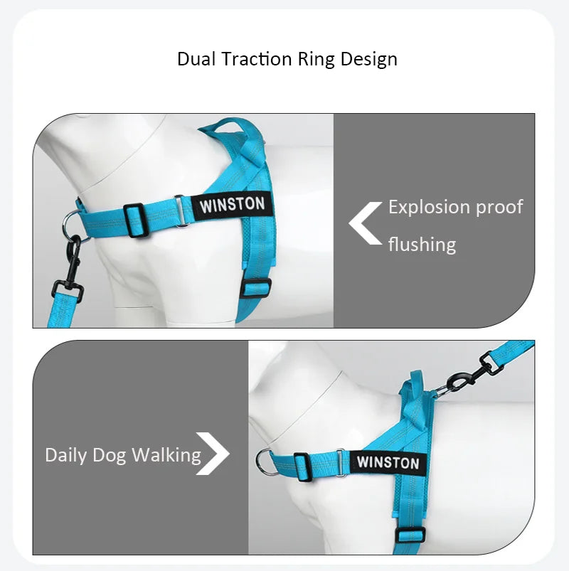 Personalized Reflective Dog Harness - Stop Pulling in Just a Few Walks