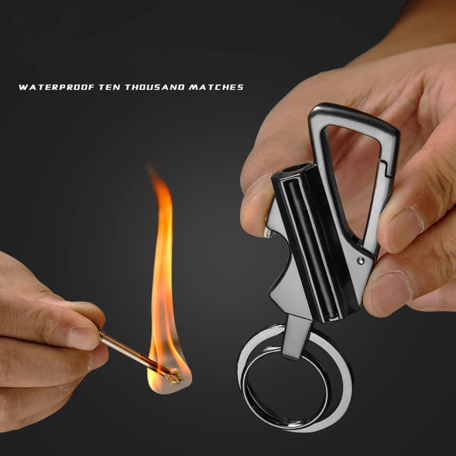 Dual Pocket Survival Flame Multi-Tool Keychain