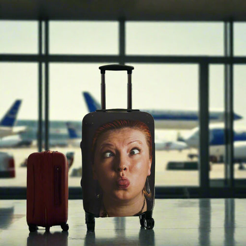 Personalized Luggage Cover - Funny Face | Custom Photo