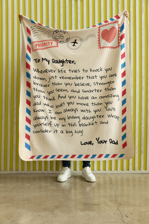 To My Daughter | Love Dad | Letter Blanket